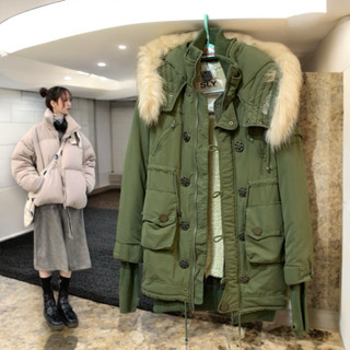 全新正品SLY N3B 日本正貉子毛領羊羔內膽連帽 軍裝 外套 大衣 短版/長版 2號