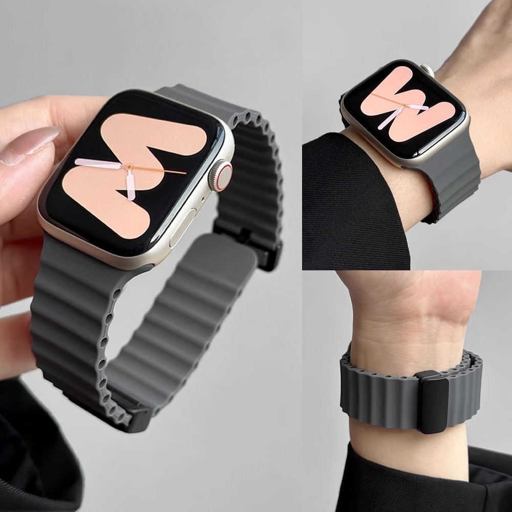 海洋雙色錶帶 適用 Apple Watch 11 10 錶帶9 8 7 6 SE 硅膠錶帶 防水錶帶 42mm 46mm