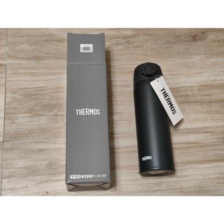 膳魔師 (THERMOS) 保溫 真空隔熱便攜保溫杯 500ml 深灰 一鍵開啟式 不鏽鋼 JOF-500 DGY