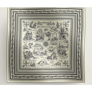 全新 Hermes 愛馬仕 水手紋身 BANDANA 140喀什米爾與真絲混紡方巾 絲巾 披肩 圍巾 140*140
