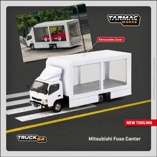 1/64 Tarmac 三菱 Mitsubishi Fuso 透明 展示車 運載車 魔鏡號 Canter Mobile