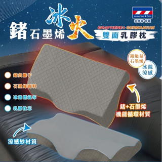 ［Go購樂商店］現貨‼️ 安德森保羅-鍺石墨烯冰火雙面乳膠枕 鍺石墨烯雙效迴圈 鍺負離子 乳膠枕芯