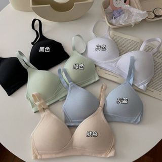 【Start日韓係女裝】日系甜美三角杯素色內衣 少女內衣 聚攏收副乳 無痕貼身 舒適內衣 無鋼圈內衣 少女文胸 胸罩內衣