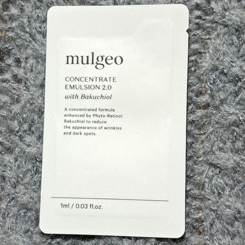 韓國🇰🇷 Mulgeo 補骨脂酚濃縮精華乳液🍑1ml🍑純素保養 2.0 Concentrate Emulsion 試用包
