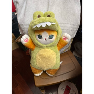 全新約50cm有點大需單獨下單或配小東西 mofusand貓福珊迪 奶牛 恐龍 毛絨娃娃公仔抱枕 鯊魚貓變裝娃娃公仔玩偶