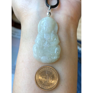 緬甸玉天然A貨翡翠玉墜 糯冰種 黃綠色 淡黃 觀音 觀世音 觀音菩薩