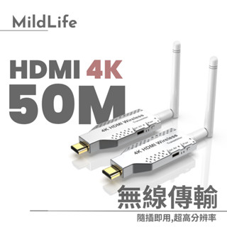 【無線傳輸器】4K版 無線HDMI 支援Netfilx HDMI延長器 50M 延伸器 圖傳 無線傳輸器 無線HDMI
