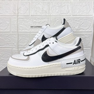 Nike Air Force Shadow 白黑灰 AF1 解構鞋 草寫 DZ1847-110 厚底 休閒鞋 DOT聚點