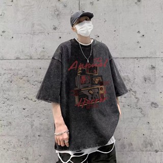 【NOSD】一萬個推薦！短袖上衣 水洗t oversize t恤 t恤 重磅短袖 美式復古 潮牌 t恤 個性上衣