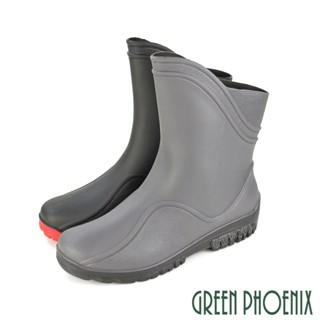 【GREEN PHOENIX】男鞋 雨靴 雨鞋 防水靴 防水鞋 中筒U38-10828