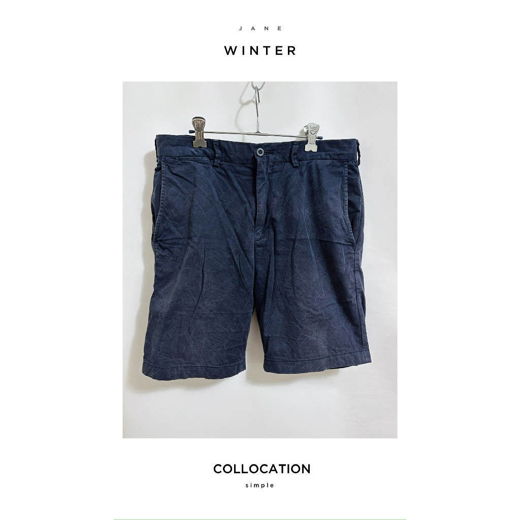 Murphys►UNIQLO基本款圖騰線條五分褲休閒褲工作褲短褲►