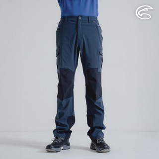 ADISI 男四面彈撥水耐磨拼接長褲 AP1991038 倒影藍/黑 (M-2XL)｜防潑水 輕量 排汗 速乾 彈性 機