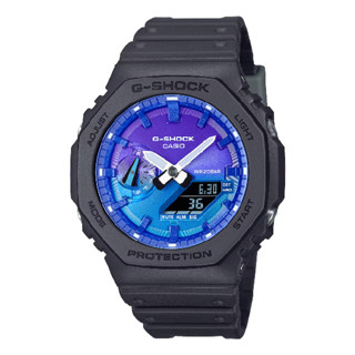 CASIO卡西歐 G-SHOCK 2100 系列 GA-2100FL-1A 八角形滾滾煙霧雙顯腕錶 45.4mm