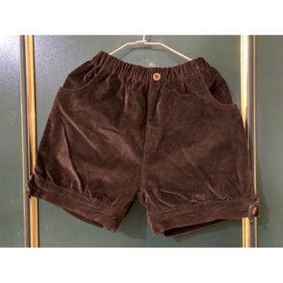 咖啡色 童裝 秋冬 燈芯絨 短褲 休閒褲 庫存品