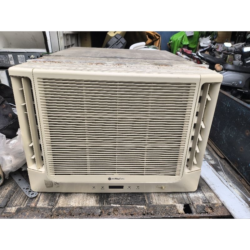 2級能效~二手中古日立1.4噸雙吹窗型冷氣，適用5～7坪，3.6kw，RA-36WK，寬62/高43，保固3個月