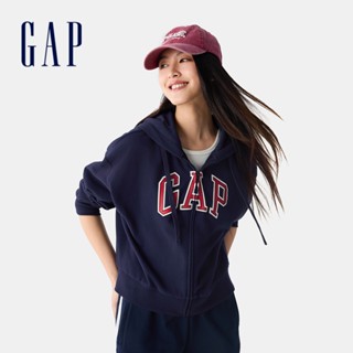 Gap 女裝 Logo印花連帽外套-海軍藍(761039)