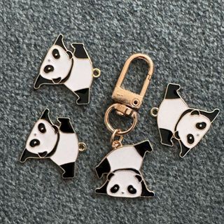 ⭐DIY創意⭐呆萌可愛 熊貓 貓熊 PANDA 鑰匙圈 吊飾 耳環 服飾拉鍊 配件 揹包掛飾 贈品 獎品 禮物 紀念品