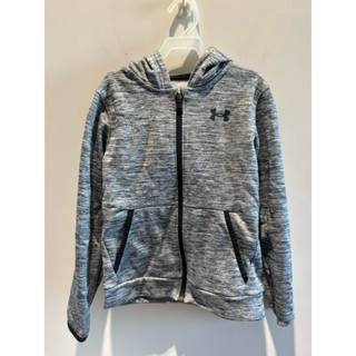 二手▪️Under Armour-安德瑪男童灰色刷毛有帽外套 尺碼YSM /130