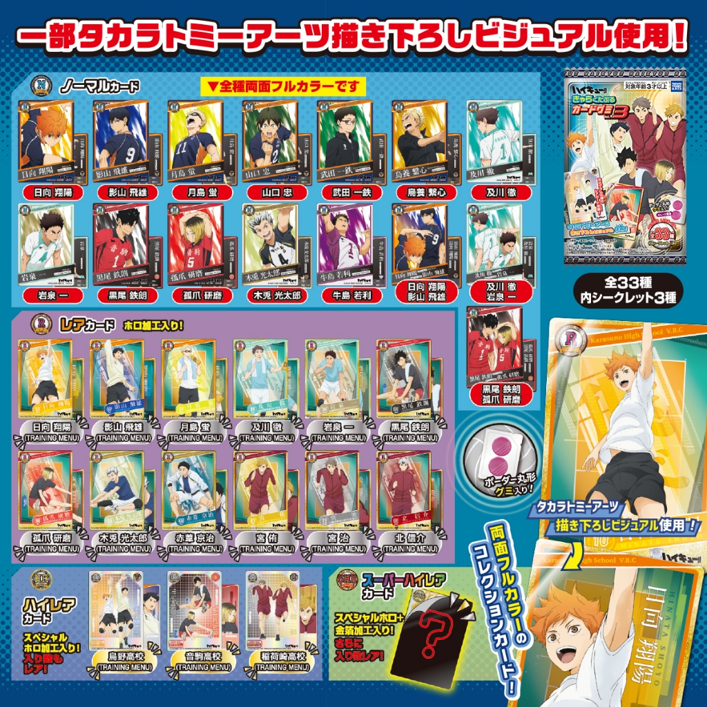 日版現貨 排球少年 卡片 食玩 及川 影山 日向 北信介 宮侑 孤爪 黑尾 赤葦 月島 宮治 山口 v3