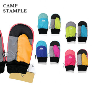 【芯楷本舖】現貨｜日本進口 《1～4y》CAMP STAMPLE 幼兒 幼童 亮色系 防潑水 冬季防寒 保暖 滑雪手套