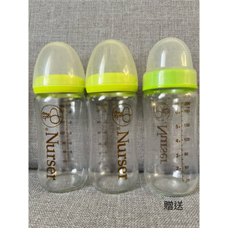 二手 史努比 優生寬口玻璃奶瓶 200ml 適用小獅王貝親奶嘴頭