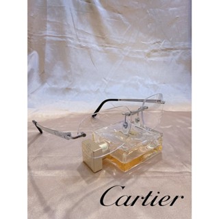 【現貨】麗睛眼鏡【Cartier 卡地亞】可刷卡分期 CT0407O 銀色 光學眼鏡 無邊眼鏡 無邊鏡架 純鈦鏡架