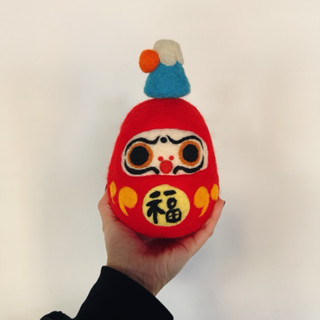 達摩 不倒翁 羊毛氈 擺飾 招財 好運 幸運