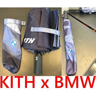 BLACK全新KITH x BMW Kieran全反光3M彩虹光澤Coaches Jacket自動雨傘/伸縮陽傘