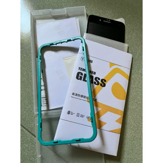 出清共6片 滿版保護貼玻璃貼 iphone 7 8 plus 黑*4+1白+閃魔黑防窺*1