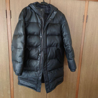 COMME CA DU MODE MEN 馬皮長板羽絨服 皮衣外套夾克 大衣