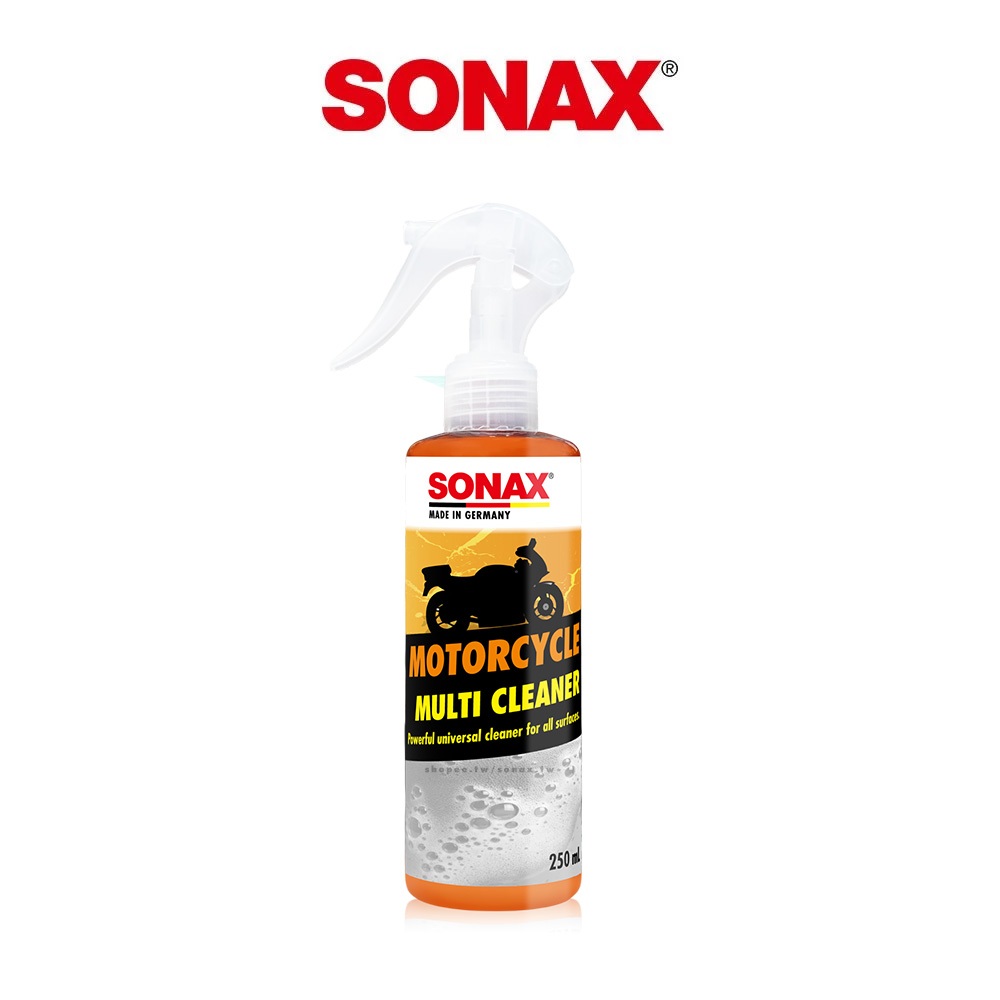 SONAX 機車強效清潔劑 250ml 萬用清潔 溫和性質 機車內外裝適用 輪胎清潔 德國進口