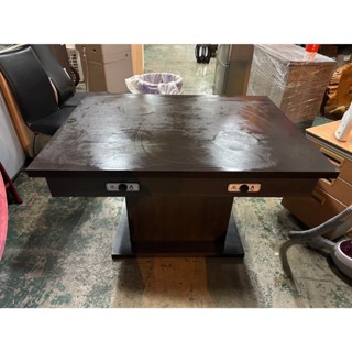 【東鼎二手傢俱】胡桃色四尺長形餐桌*吃飯桌*小吃桌*餐桌椅*咖啡桌*戶外桌*營業桌*餐廳桌*長桌*餐桌*木桌