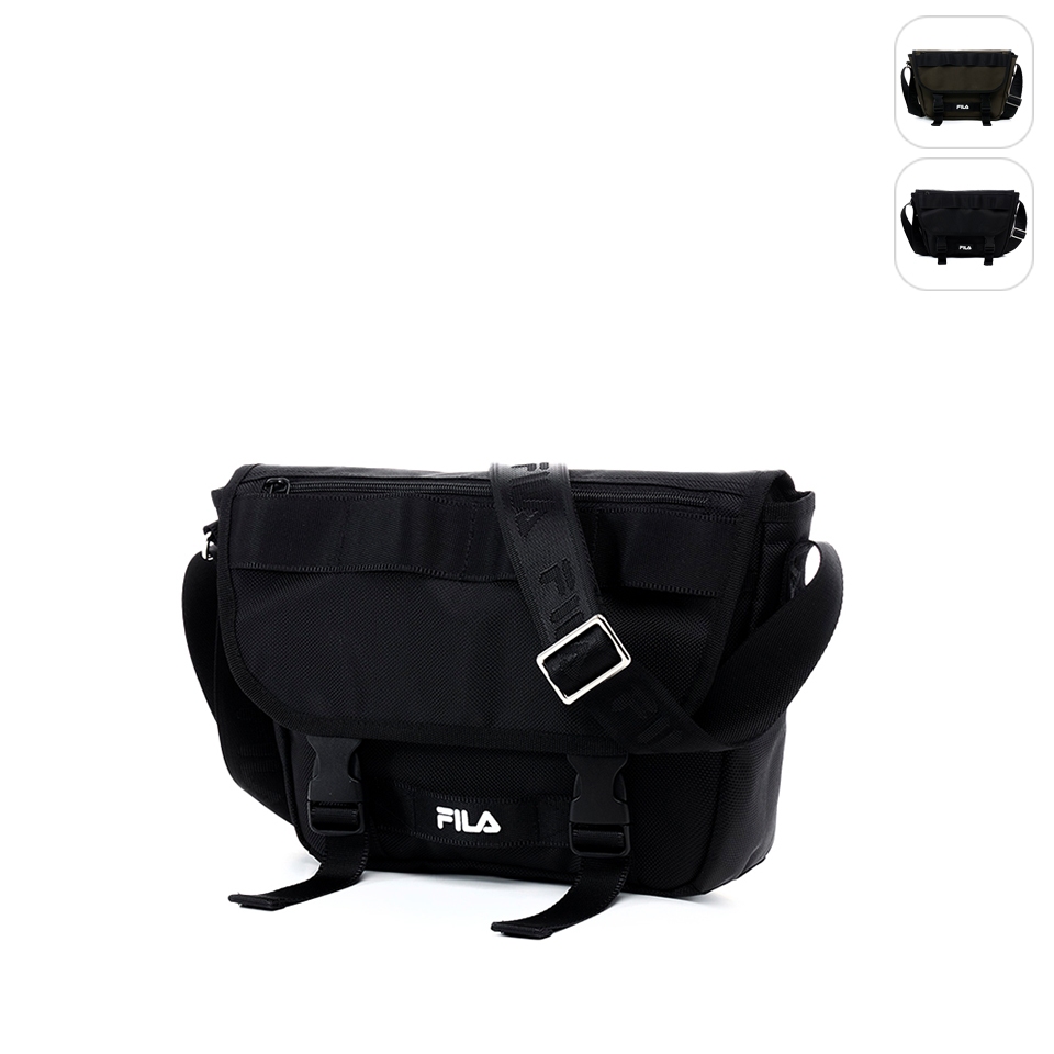 【FILA】簡約低調郵差包-黑色 BMY-5201-BK