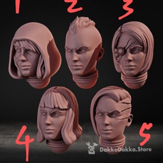 【奧丁模型】Dakkadakka.Store 3D列印模型：頭雕零件 - 戰爭修女