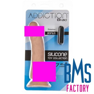 加拿大 BMS Addiction Brad7.5"吸盤老二模擬按摩棒(膚)