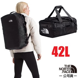 【美國 The North Face】背提兩用行李包 42L 大容量雙肩後揹包 手提行李袋 自助旅行包/宇宙黑 52RQ
