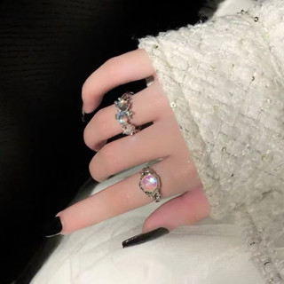 Noel｜現貨 新款個性不規則鑲嵌月光石戒指💍