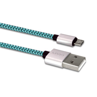 【KINYO官方直營】2.4A Micro USB 漁網編織急速充電傳輸線2M(USB)