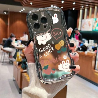iphone 16 15 14 13 12 Pro Max XR i7 i8 Plus卡通英文花朵兔子電鍍鏡面奶油手機殼