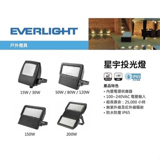 億光 LED 50W 80W 120W 150W 200W 星宇戶外投光燈 IP65防水 投射燈 看板燈 高雄永興照明
