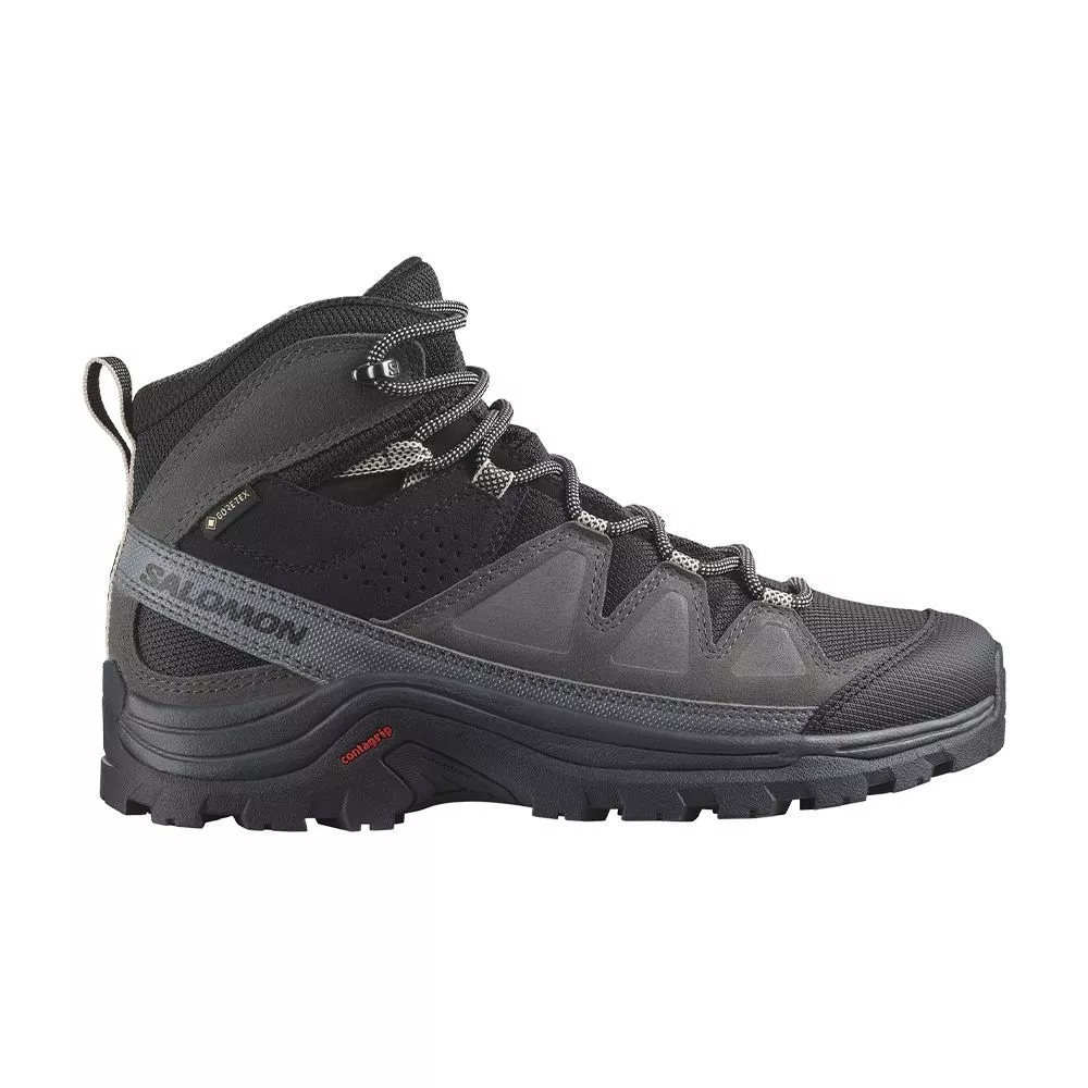 【SALOMON】女 QUEST ROVE Goretex 高筒登山鞋 黑/磁灰/靜灰 / L47181500