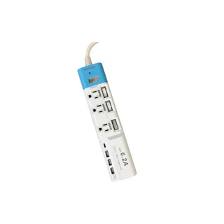 【日本 AIWA愛華】USB 6.2 A 家用智慧延長線插座 (9尺）ACE-4339