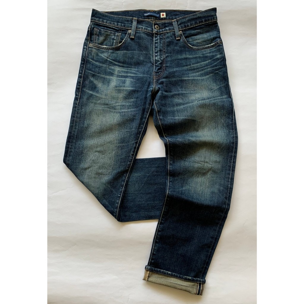 Levis 日本製 511 牛仔褲 作舊 磨損 刷色 靛藍赤耳 紅日皮標 LMC MIJ W32 56497