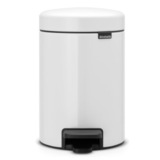 【易油網】BRABANTIA PEDAL BIN NEWICON 白色 時尚腳踏式垃圾桶 3L #112126