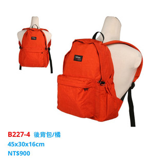 YESON 後背包B227 YKK拉鏈 防潑水雲彩尼龍布 台灣製造 橘色 $900