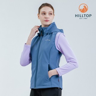 【Hilltop山頂鳥】SOFT SHELL防風透氣保暖彈性背心 女款 藍｜PH25XF94ECE0