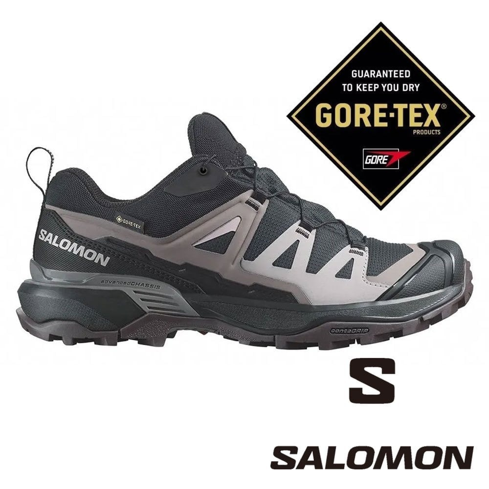 【SALOMON 法國】女低筒登山鞋GT X ULTRA 360『黑/李子紫/粉咖』474492