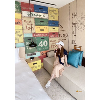 💯【ZARA顯白淺奶茶美式削肩洋裝】歐美最愛😍好舒服好柔軟棉料休閒長洋裝(辣孕婦可)❤️