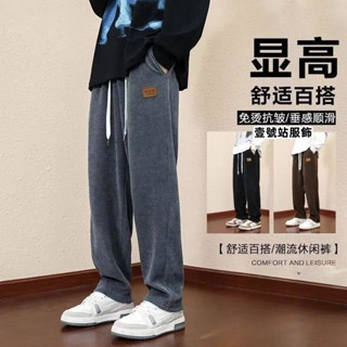 潮流燈芯絨印花直筒褲 休閒褲日韓流行新款直筒褲 型男長褲 九分褲 工作褲 休閒褲 運動褲 長褲男(CSK83)【壹號站】
