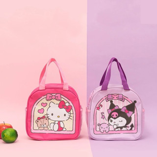 ［翹鬍子]臺灣 三麗鷗 kitty 酷洛米 庫洛米 手提袋 便當袋 提袋 袋子 防水 拉鍊袋 保冷袋